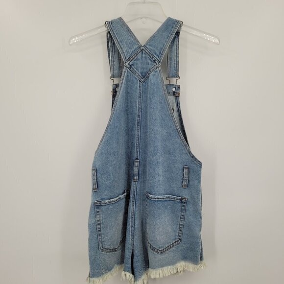 Wild Fable Distressed Short Jean Overalls - Picture 6 of 9
